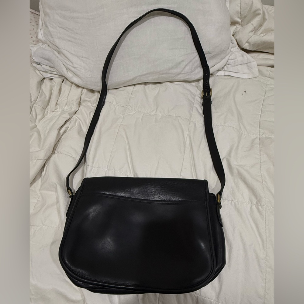 Coach vintage Black Leather Crossbody Bag 9790 - Picture 5 of 7